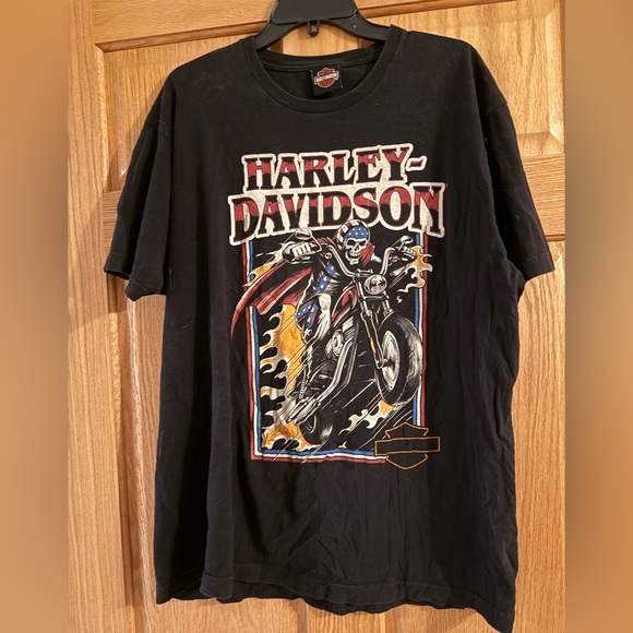 Harley-Davidson Tops - Harley Davidson Las Vegas skeleton bike black t-shirt size women’s XL